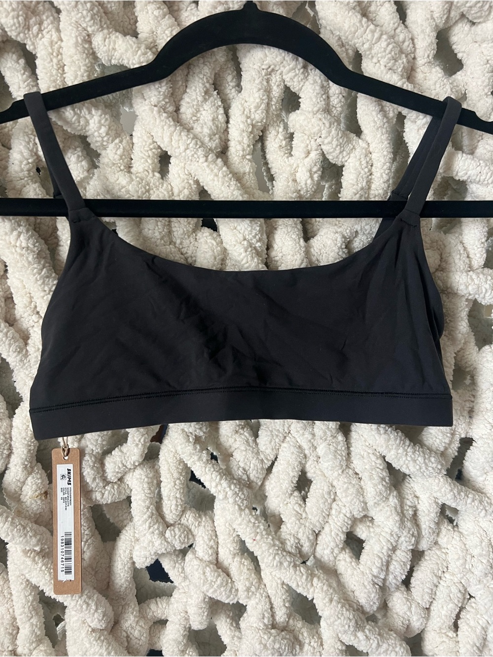 SKIMS FITS EVERYBODY SCOOP BRALETTE NWT - ONYX